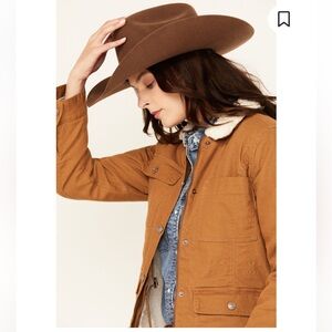 SHYANNE WOMEN'S SHERPA LINED CANVAS BARN JACKET